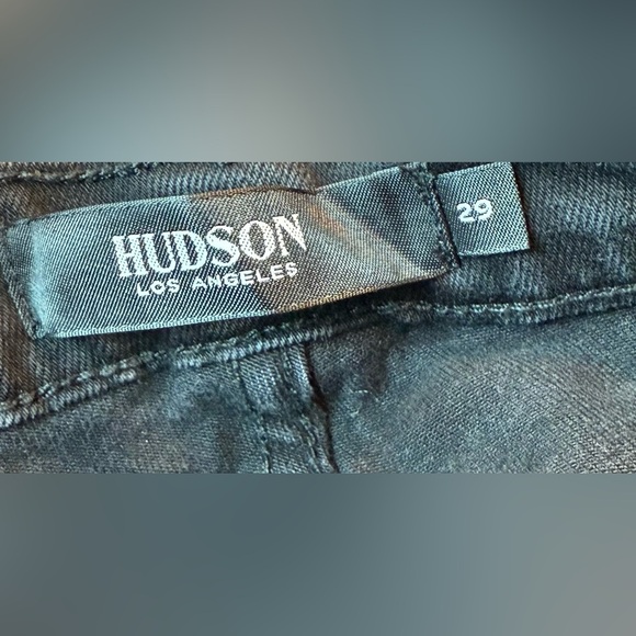 Hudson Nico Super Skinny Jeans Sz 29 Black Rhinestone Star Embellished EUC - Picture 9 of 9